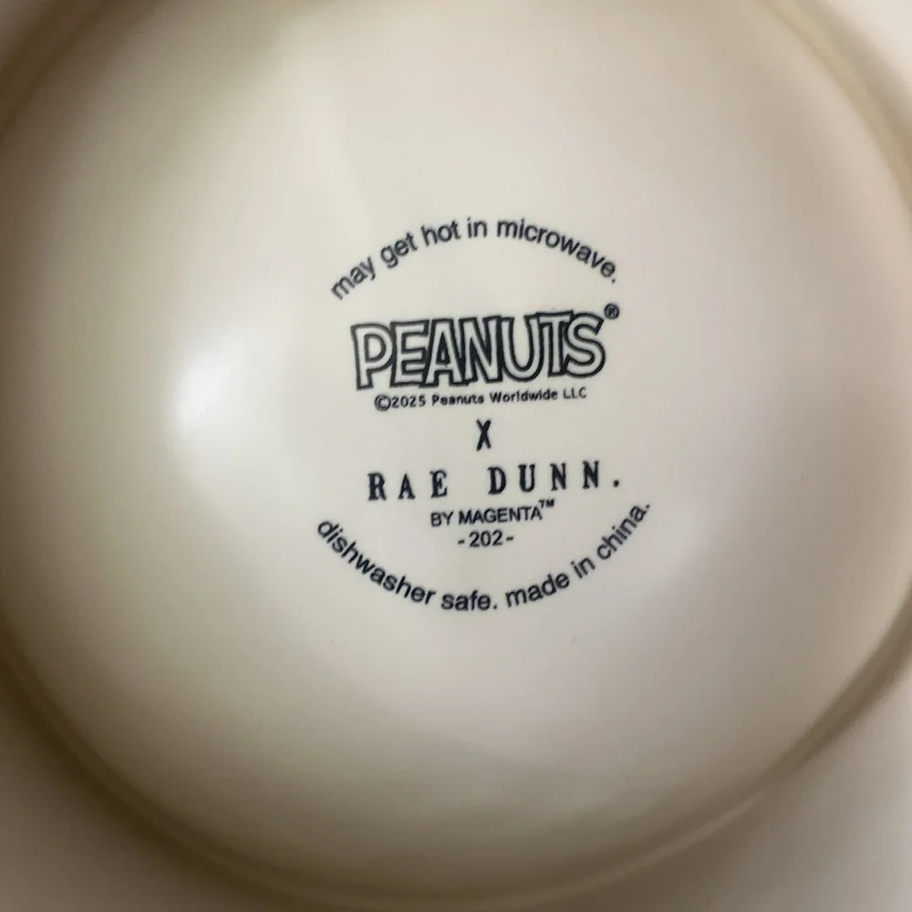 Rae Dunn Peanuts Pet Bowl